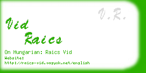 vid raics business card
